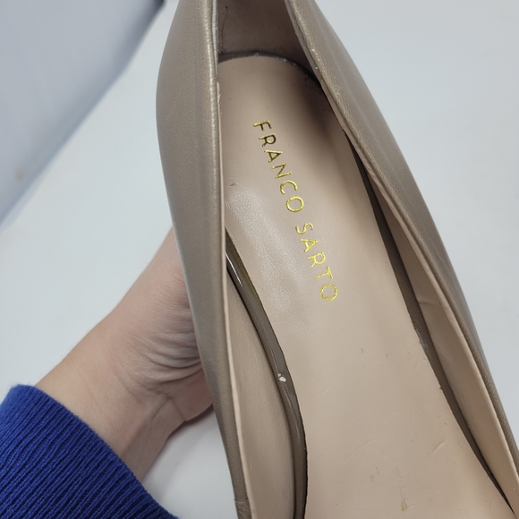 Franco Sarto Cicero Taupe Leather Platform Pump High Heels Women's Size … - Picture 7 of 10